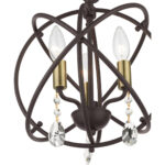 40903-07 3 Light Bronze Convertible Chandelier / Semi Flush-Lighting LumensSemi Flush