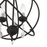 40904-04 3 Light Black Convertible Chandelier / Semi Flush-Lighting LumensSemi Flush