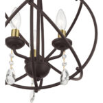 40904-07 3 Light Bronze Convertible Chandelier / Semi Flush-Lighting LumensSemi Flush