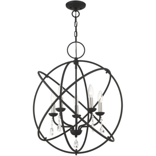 40905-04 5 Light Black Chandelier-Lighting LumensChandeliers