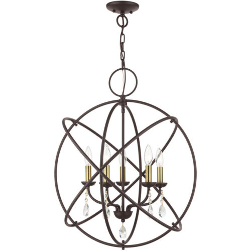 40905-07 5 Light Bronze Chandelier-Lighting LumensChandeliers