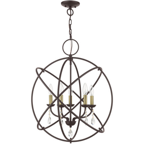 40905-07 5 Light Bronze Chandelier-Lighting LumensChandeliers