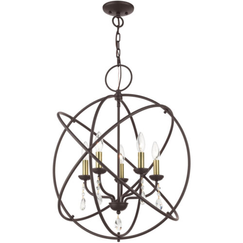 40905-07 5 Light Bronze Chandelier-Lighting LumensChandeliers