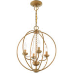 4 Light AGL Mini Chandelier/Flush Mount with Steel base material-Lighting LumensChandeliers