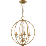 4 Light AGL Mini Chandelier/Flush Mount with Steel base material-Lighting LumensChandeliers