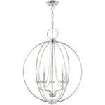 5 Light Polished Chrome Chandelier with Steel base material-Lighting LumensChandeliers