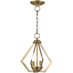 2 Light Antique Brass Mini Chandelier/Ceiling Light fixture with Steel base material-Lighting LumensChandeliers