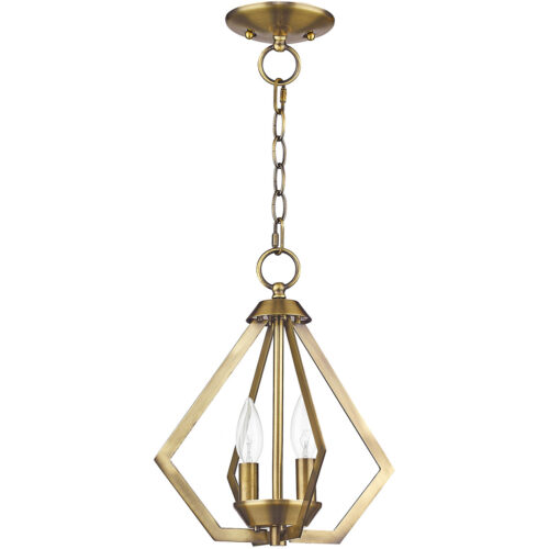 2 Light Antique Brass Mini Chandelier/Ceiling Light fixture with Steel base material-Lighting LumensChandeliers