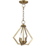 2 Light Antique Brass Mini Chandelier/Ceiling Light fixture with Steel base material-Lighting LumensChandeliers