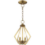 2 Light Antique Brass Mini Chandelier/Ceiling Light fixture with Steel base material-Lighting LumensChandeliers