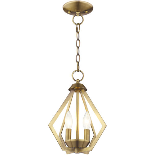 2 Light Antique Brass Mini Chandelier/Ceiling Light fixture with Steel base material-Lighting LumensChandeliers