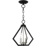 2 Light Black Chandelier with Steel base material-Lighting LumensChandeliers