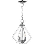 2 Light Polished Chrome Mini Chandelier/Ceiling Light fixture with Steel base material-Lighting LumensChandeliers