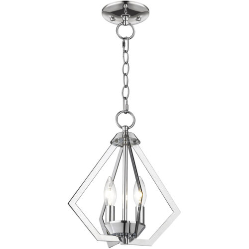 2 Light Polished Chrome Mini Chandelier/Ceiling Light fixture with Steel base material-Lighting LumensChandeliers