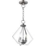 2 Light Polished Chrome Mini Chandelier/Ceiling Light fixture with Steel base material-Lighting LumensChandeliers