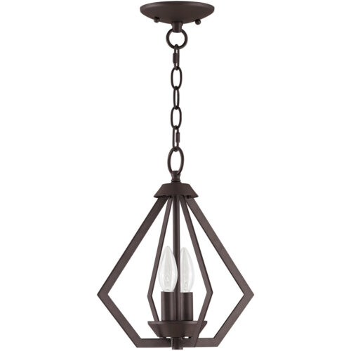 2 Light Bronze Mini Chandelier/Ceiling Light fixture with Steel base material-Lighting LumensChandeliers