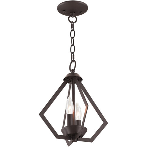 2 Light Bronze Mini Chandelier/Ceiling Light fixture with Steel base material-Lighting LumensChandeliers