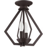 2 Light Bronze Mini Chandelier/Ceiling Light fixture with Steel base material-Lighting LumensChandeliers