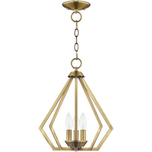 3 Light Antique Brass Mini Chandelier/Ceiling Light fixture with Steel base material-Lighting LumensChandeliers