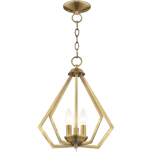 3 Light Antique Brass Mini Chandelier/Ceiling Light fixture with Steel base material-Lighting LumensChandeliers