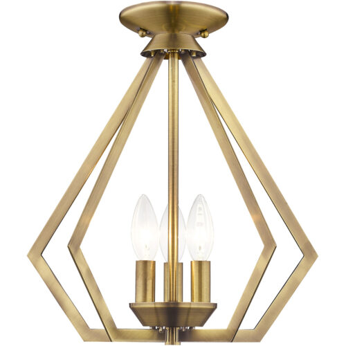 3 Light Antique Brass Mini Chandelier/Ceiling Light fixture with Steel base material-Lighting LumensChandeliers