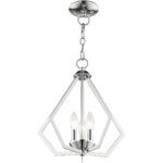 3 Light Polished Chrome Mini Chandelier/Ceiling Light fixture with Steel base material-Lighting LumensChandeliers