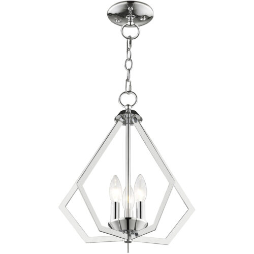 3 Light Polished Chrome Mini Chandelier/Ceiling Light fixture with Steel base material-Lighting LumensChandeliers