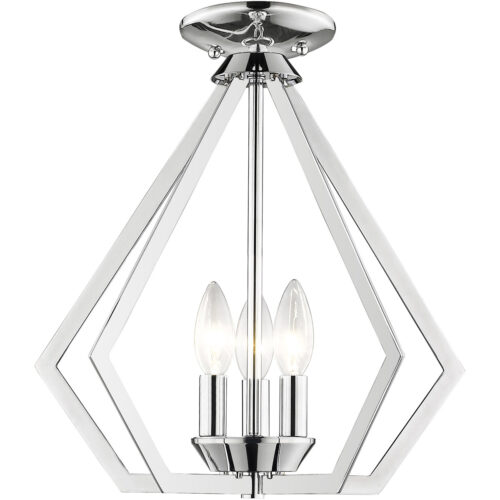 3 Light Polished Chrome Mini Chandelier/Ceiling Light fixture with Steel base material-Lighting LumensChandeliers