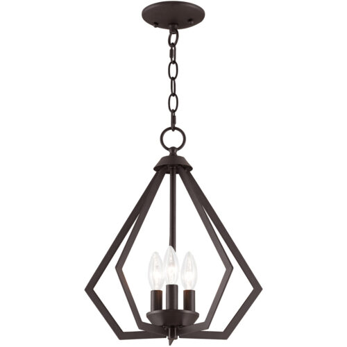 3 Light Bronze Mini Chandelier/Ceiling Light fixture with Steel base material-Lighting LumensChandeliers