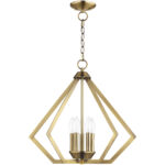 5 Light Antique Brass Chandelier with Steel base material-Lighting LumensChandeliers