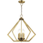 5 Light Antique Brass Chandelier with Steel base material-Lighting LumensChandeliers