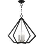 5 Light Black Chandelier with Steel base material-Lighting LumensChandeliers