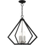 5 Light Black Chandelier with Steel base material-Lighting LumensChandeliers