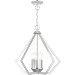 5 Light Polished Chrome Chandelier with Steel base material-Lighting LumensChandeliers