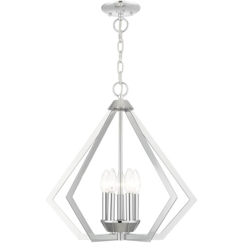 5 Light Polished Chrome Chandelier with Steel base material-Lighting LumensChandeliers