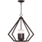 5 Light Bronze Chandelier with Steel base material-Lighting LumensChandeliers