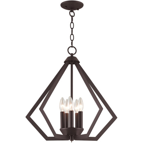 5 Light Bronze Chandelier with Steel base material-Lighting LumensChandeliers