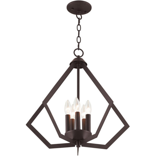 5 Light Bronze Chandelier with Steel base material-Lighting LumensChandeliers