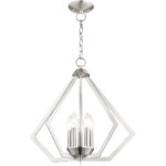 5 Light Brushed Nickel Chandelier with Steel base material-Lighting LumensChandeliers