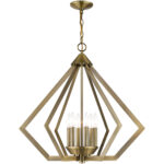 6 Light Antique Brass Chandelier with Steel base material-Lighting LumensChandeliers