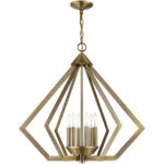 6 Light Antique Brass Chandelier with Steel base material-Lighting LumensChandeliers