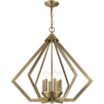 6 Light Antique Brass Chandelier with Steel base material-Lighting LumensChandeliers