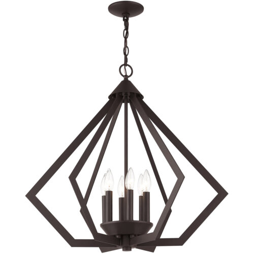 6 Light Bronze Chandelier with Steel base material-Lighting LumensChandeliers