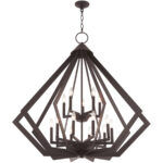 15 Light Bronze Foyer Chandelier with Steel base material-Lighting LumensChandeliers