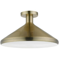 40950-01 1 Light Antique Brass Semi-Flush Mount-Lighting LumensSemi Flush