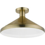 40950-01 1 Light Antique Brass Semi-Flush Mount-Lighting LumensSemi Flush