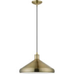 40953-01 1 Light Antique Brass Pendant-Lighting LumensPendant Lights