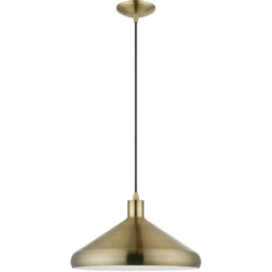 40953-01 1 Light Antique Brass Pendant-Lighting LumensPendant Lights