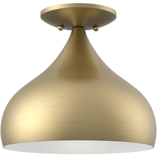 40980-01 1 Light Antique Brass Semi-Flush Mount-Lighting LumensSemi Flush