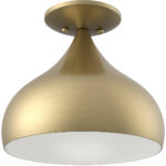 40980-01 1 Light Antique Brass Semi-Flush Mount-Lighting LumensSemi Flush